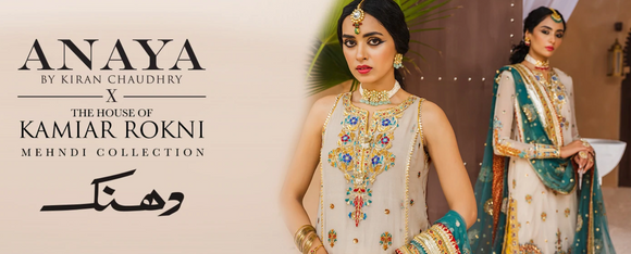 ANAYA BY KIRAN CHAUDHRY DHANAK MEHNDI COLLECTION