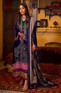 SANA SAFINAZ LUXURY WINTER SHAWL VELVET -  004-CT