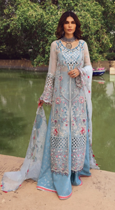 ANAYA BY KIRAN CHAUDHRY OPULENCE CHIFFON COLLECTION AQUA